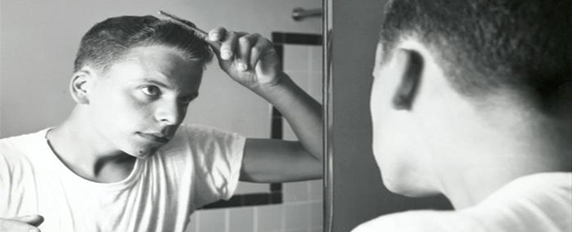 boy combing hair