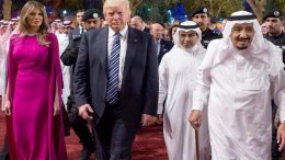 Donald Trump and his wife visiting Saudi Arabia