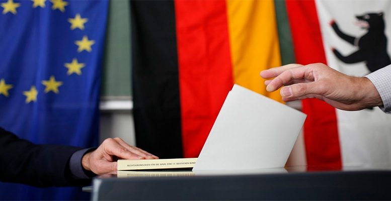 Germans vote in the election in 2009