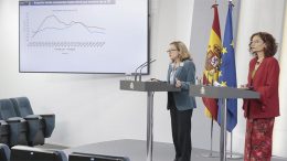 Spanish Ministry of Economy Nadia Calviño and Ministry of Finance María Jesús Montero