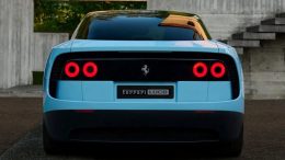 Ferrari unveils first 100% electric vehicle, milestone in electrification strategy Ferrari luce parte trasera
